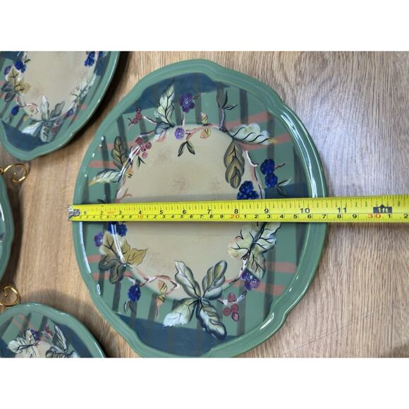 Tracy Porter Beloved Country Collection 11” Dinner Plate Hand Painted ~4 Pc Set - Picture 4 of 7